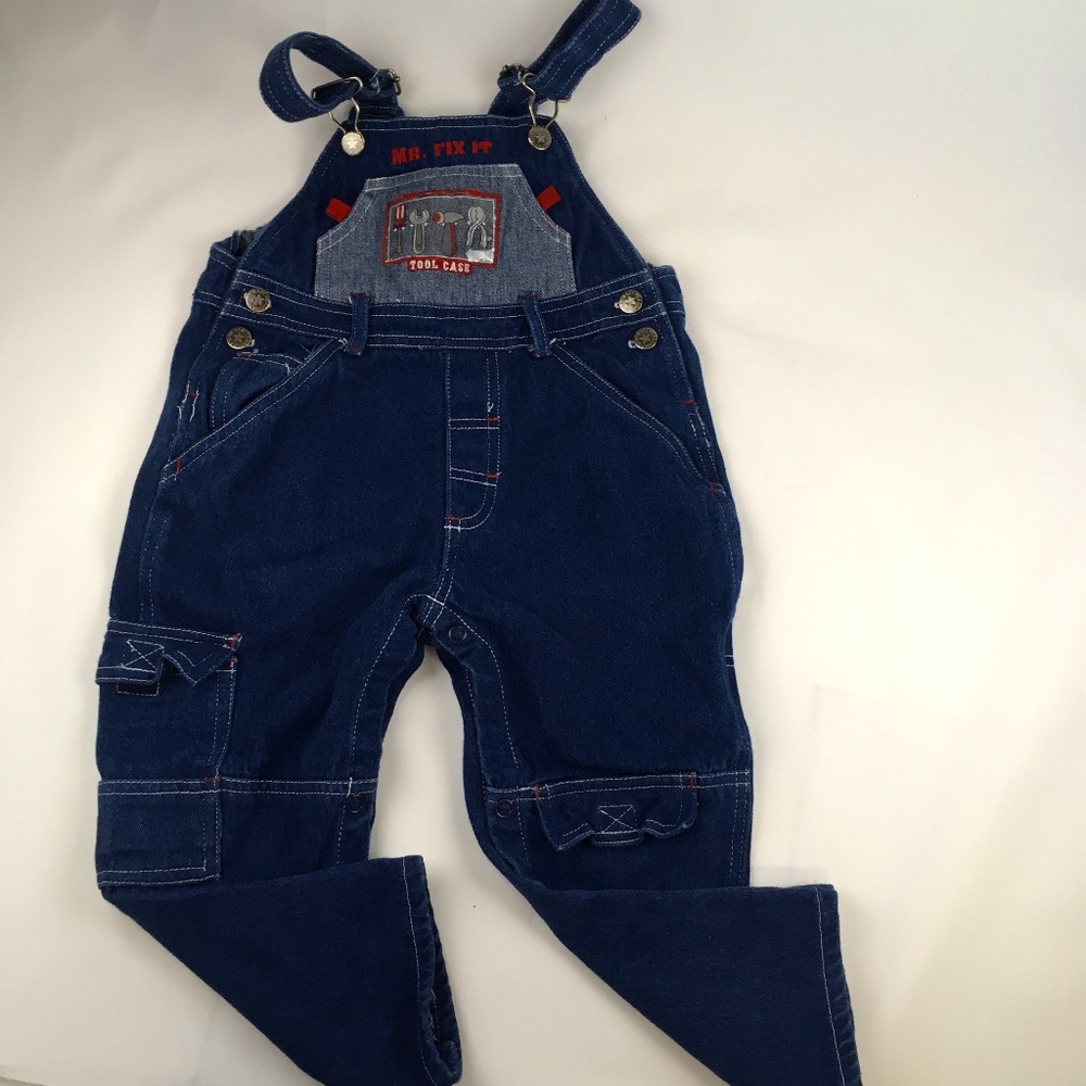 Little Boys Overalls Vintage 24 Month Dark Wash
